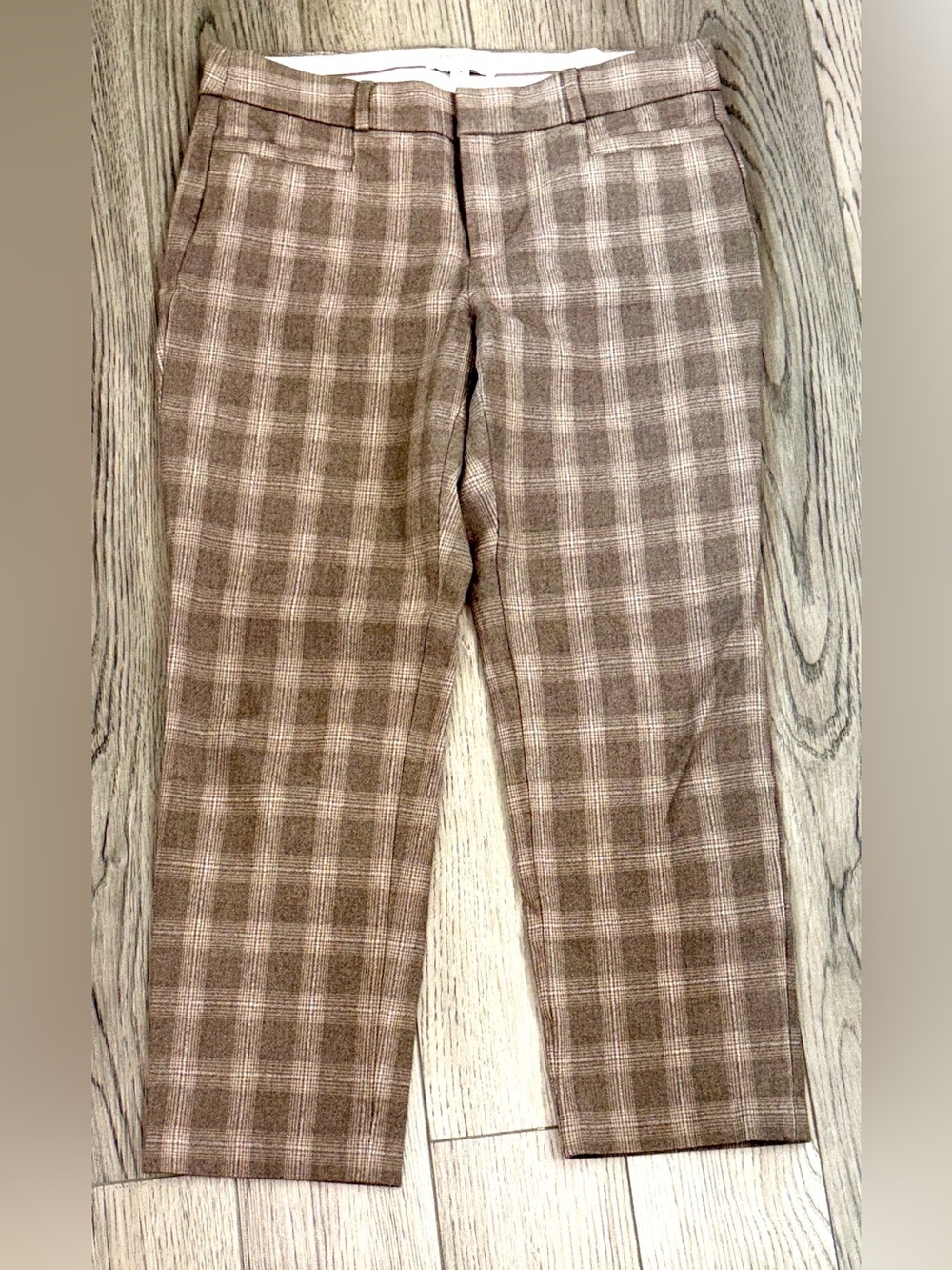 Banana Republic Brown Plaid Chinos
